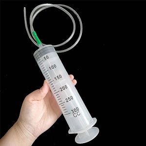 Seringue de grande capacité 100/300/550 ml - Pompe de mesure réutilisable - Tube de 1 m - Seringue d'alimentation pour lavement d'animaux domestiques (Di Yaru, neuf)