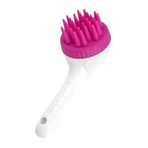 Brusque de shampooing pour chien - Masseur exfoliant du cuir chevelu de chiot | Brosse de bain pour chiens | Abs/Silicone Dog Scurpor pour bain | &Eacute;quipement de lavage de chiens de presse &agrave; longue po (Wang Yue Studio, neuf)