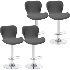 Housse Tabouret de Bar en Velours/Incurv&eacute; Lot de 2/4/6 Extensible Couvre de Tabouret de Bar de pub Couverture de Tabouret Haute Housse Chaise de Salle a Manger Couvre Protecion De Chaise ( Color : #4 (Lausit Zenr, neuf)