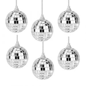Petites Boules à Facettes 6 Pièces Boule Disco Miroir,Boule à Facettes,Boules Disco Miroir 5cm Mini Boule Miroir Argent Miroir Boule à Facettes pour Disco Fever Années Bar Fête Sapin De Noël (LIEYUEYU LIMITED, neuf)