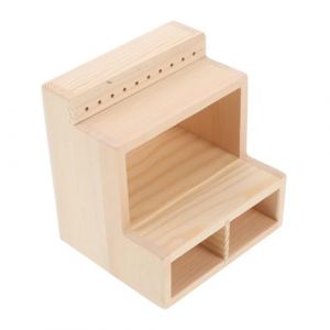 TOVINANNA Boîte de Rangement Bois pour Outils de Organisateur à Compartiments pour Perceuse à Ongles Capacité Pratique pour Salons de Beauté (Qieiyi, neuf)