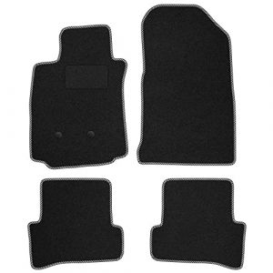 MOTOS Tapis voiture en velours standard destin&eacute; &agrave; Renault Clio IV 2012-2019 convient aussi &agrave; la version Grandtour - Standard, Tiss&eacute;, Blanc - D&eacute;couvrez un nouveau confort de conduite avec un jeu de tap (MOTOS EU, neuf)