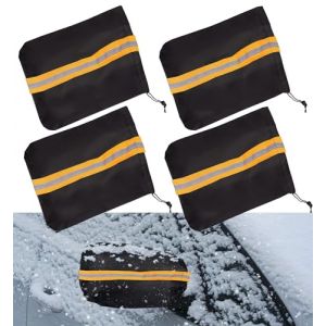 4 Pi&egrave;ces Voiture C&ocirc;t&eacute; Miroir Neige, Housse par Temps Froid, Protection Lat&eacute;ral R&eacute;troviseur, Couverture de Vue Arri&egrave;re Ext&eacute;rieure (Sam7Ting, neuf)