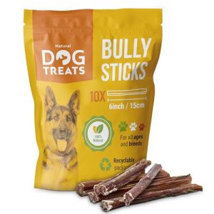 Natural Dog Treats - B&acirc;tons de boeuf pour chiens - Nerf de b&oelig;uf pour chiens - M&acirc;choires naturels pour chiens - B&acirc;tons pour chiens &agrave; m&acirc;cher - Snacks pour chiens 100 % naturels - 5 pi&egrave;ces (Yaba Store FR, neuf)