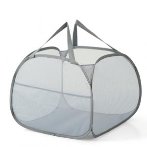 KIAYOO Panier &agrave; Linge Pliable, Corbeilles &agrave; Linge Pop Up Laundry Baskets Sac &agrave; Linge,Paniere a linge sale avec Manipuler pour Salle de bain Chambre &agrave; coucher Buanderie Chambre d'enfant Voyage, Gris (KIAYOO, neuf)