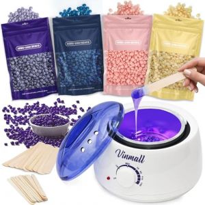 Chauffe Cire Epilation Appareil A Cire: Kit Epilation Cire Machine Epilation Cire Chaude avec 400g épilation Perles de Cire, 30 Bâtonnets de Cire, Pour Tout le Corps, Jambes, Visage, Aisselles (myc-ecommerce, neuf)