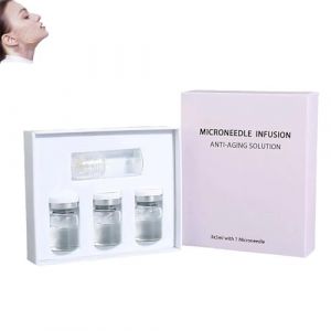 Système de micro-perfusion pour le visage, micro-aiguille kit de perfusion serrecteur de peau, sérum facial anti-âge et lisse pour tous les types de peau (1+3) (weiqingfangdichan, neuf)