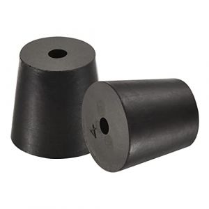 sourcing map Caoutchouc Conique Bouchon 20mm à 26mm avec Trou Noir pour Bouchons, Liège, Bouchon d'égout, Bouchon tuyau d'eau, Bouchons pour instruments expérimentaux 5 Pièces (Weisser Berg, neuf)