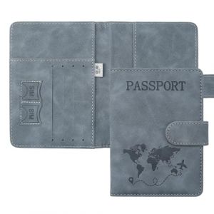 ILIYAH Protege Passeport Francais Pochette Passeport Voyage Technologie RFID &eacute;tui Passeport &eacute;tui Carte Bancaire L&eacute;ger et Portable(Gris) (Iliyah, neuf)