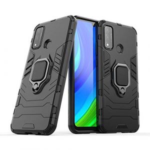 AKABEILA Coque Huawei P Smart 2020, Compatible pour Huawei P Smart 2020 Coque Etui Couverture Bague Support Magn&eacute;tique Titulaire PC Silicone Armure Hybride Antichoc Protection Compl&egrave;te, Noir (AKABEILA, neuf)