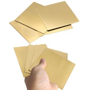 8 pièces plaque en laiton robuste,0,5 mm x 50 mm x 50 mm, Plaque en laiton jaune en laiton, d'épaisseur Plaque en laiton, feuille de laiton,Tôle de laiton, pour la découpe et la fabrication artisanale (feitao trading, neuf)