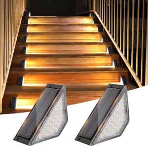 flintronic Lampes Solaires D'escalier, 2 Pi&egrave;ces LED Lampes Solaires D'ext&eacute;rieur, IP67 Etanche Lumi&egrave;re Solaire Jardin pour Escalier Marches Terrasse Pont (flintronic&reg;-eu, neuf)