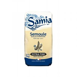 Générique Délice Doré : Semoule de Blé Extra Fine Samia 1kg - Saveurs Orientales Authentiques - Qualité Supérieure pour Vos Recettes Traditionnelles - Le Lot De 3 (Franc shopping, neuf)
