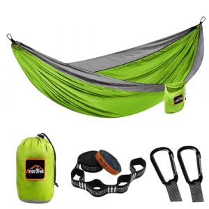 AnorTrek Camping Hammock, hamac Parachute Double ou Simple avec Deux Sangles d'arbre, hamac Portable l&eacute;ger pour Le Camping, la randonn&eacute;e et Le Sac &agrave; Dos. (Anortrek Direct, neuf)