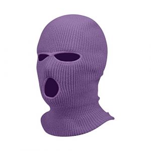 Cagoule Hiver Mode Balaclava Tricoté Intégral 3 Trous Homme Chapeau Tricoté Femme Hiver Vélo Ski Cagoule Unisexe Sports (VJOAIDJOI, neuf)