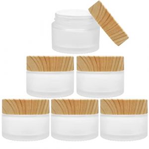 INHEMING 6 Pcs Pot Cosmétique Vide en Verre 30ML,Pots Creme Vide, Boite Échantillon Cosmétique de Voyage avec Bouchon Intérieur e Couvercle pour Cosmétiques Crèmes Lotion (INHEMi, neuf)