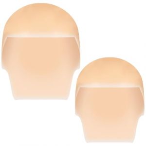 SOLUSTRE Lot de 2 Bonnets Chauves en Latex pour Perruque, Accessoires de D&eacute;guisement pour Adultes, Beige (Quxinen, neuf)