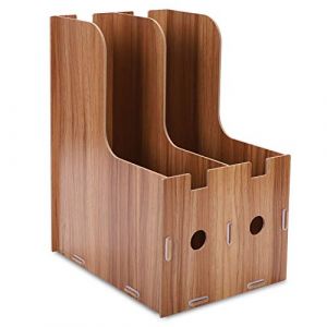 IBLUELOVER Porte-Revues en Bois Organiseur de Bureau &Eacute;tag&egrave;re &agrave; Livres Support Magazine Papier Document Livres Fichiers Journaux Stockage Bo&icirc;te de Rangement 2 Compartiments Module de Classement (IBlueloveruk, neuf)