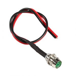 Qiilu led 12 volts t&eacute;moin voiture Voyant lumineux, 4 Pcs 12v 8mm Dash Voyant Voyant Voyant Lampe de Voiture Van Vert Voyant LED Ampoules Panneau Pilote pour Universal Cars Van Trucks (Vert) (Moonyeu, neuf)