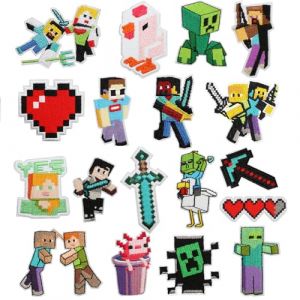 Yoimckay 18 Pi&egrave;ce Jeux Vid&eacute;o Patch Thermocollant Vetement, Patch Thermocollant Enfant, &Eacute;cusson patch Brod&eacute;, Ecusson thermocollant Enfant Jeux, Appliqu&eacute;s &agrave; coudre pour V&ecirc;tements T-Shirt Jeans Sacs Jupe (LEON DERVAN, neuf)