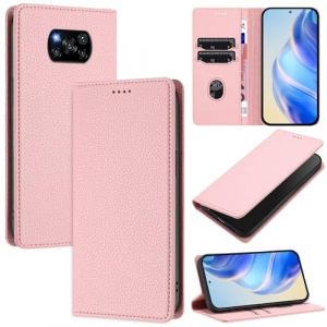 xinyunew Coque pour Xiaomi Poco X3/Poco X3 NFC/Poco X3 Pro, RFID Blocage Portefeuille Etui &agrave; Rabat, Housse en Cuir PU pour Xiaomi Poco X3/Poco X3 NFC/Poco X3 Pro, Rose (xinyunew, neuf)