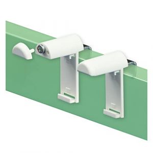 KLEMMFLEX Support Serrage Court avec Support métallique, pour Store Enrouleur Klemmfix/Double/Duo, sans perçage pour Le Serrage, 2 pièces, comme Accessoire Suspension, Fixation sur la fenêtre en PVC (Der Jalousienladen, neuf)