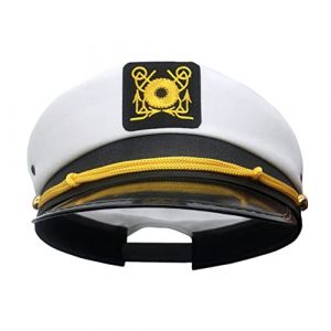 POPETPOP Chapeau de Blanc avec Chapeau de Marin Ajustable pour Cosplay Fête Halloween et Photographie Accessoire Durable pour Âges (Denneyas, neuf)