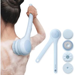 Électrique Brosse Dos, Oh,XIYU. Brosse Corps, Brosse dos Douche avec Long Manche 40cm pour Le Dos avec Manche Long pour Femme Homme Exfoliant, Nettoyage De La Peau, Massage Rechargeable Sans Fil(Bleu) (Oh,XIYU., neuf)