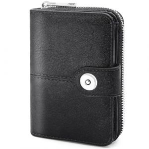 YERUUE Portefeuille Femme Cuir Porte PU Petit Porte Monnaie Femmes RFID Blocage Porte Carte Femme avec 8 Fentes pour Cartes Portefeuilles avec Fermeture &eacute;clair Poche &agrave; Monnaie (Noir) (YERUUE, neuf)