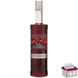 Lot de 3 Vedrenne - Cr&egrave;me de framboise 15&deg; - 70cL (Wine And More, neuf)