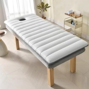 LDLCYCN Blanc,185 * 70cm(T), Couche De Matelas en Mousse &Agrave; M&eacute;moire De Forme De Table De Massage &Eacute;paisseur 4Cm Table De Massage Lash Bed Matelas Peau avec Bande &Eacute;lastique Beaut&eacute; Lash Matelas (Nova Goods Shop, neuf)