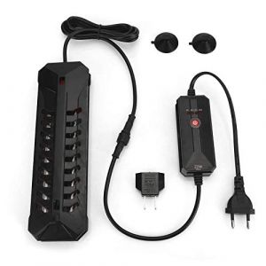 Lampe d'aquarium st&eacute;rilisation UV st&eacute;rilisateur d'aquarium lampe UV d'aquarium lampe UV &agrave; immersion &eacute;tanche st&eacute;rilisateur UV avec couvercle de protection pour &eacute;tang &agrave; poissons d'aquarium(15 W) (Smandye, neuf)