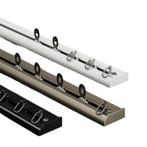 Rail De Rideau Ultra Fin, Rail De Plafond En Aluminium, Tringle De Rideau De S&eacute;paration De Pi&egrave;ce D'intimit&eacute; De 1 &Agrave; 6 M, Avec Rouleaux Silencieux, Mat&eacute;riel D'installation(Champagne,260cm(2 * 130cm)) (飞飞贸易, neuf)