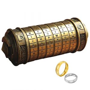 Cryptex Boîte à Puzzle Da Vinci Code Mini Serrure Cryptex avec Compartiments cachés pour Anniversaire, Saint-Valentin, Cadeau d'anniversaire mystérieux pour la Famille et Les Amis (Lincman, neuf)