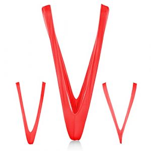 Mankini à String en V Mankini de sous-Vêtements de Cerf Maillot de Bain à String pour Homme Noël (Rouge, Classique) (hyedengfine, neuf)