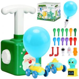Jouet Lanceur de Ballon, Ballon Voiture Jouet，Voiture Alimenté par Ballon, Voiture Ballon Pompe, Inertial Power Balloon Car, Ensemble de Lanceur Voiture Ballon,Cadeaux de Noël pour enfants（Grün） (WEIMEIYING, neuf)