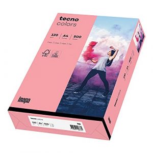 Inapa Tecno Colors Lot de 250 feuilles de papier color&eacute; Rose Format A4 120 g/m&sup2; (novaStore, neuf)