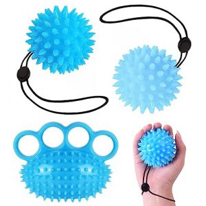 Suuwwn Balle Reeducation Main,3 Pièces Balle Anti-stress pour Adultes et Enfants balle de Reeducation Main Balles de Massage Boules de Hérisson Balle d’entraînement des doigts Main Musculation (Suuwwn, neuf)