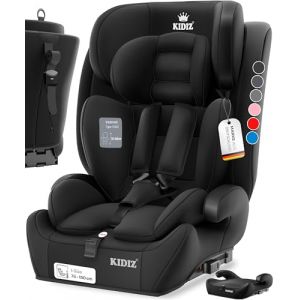 KIDIZ Si&egrave;ge auto pour enfant, avec groupe Isofix, groupe 1, 2 et 3, 9 &agrave; 36 kg, ceinture de s&eacute;curit&eacute; 5 points, si&egrave;ge auto, appuie-t&ecirc;te r&eacute;glable, rehausseur de si&egrave;ge &eacute;volutif de 1 &agrave; 12 ans, stable et (WMK Trading GmbH, neuf)