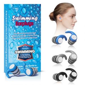 Bouchons d’Oreilles Natation Adulte – Lot de 3 Paires Réutilisables en Silicone Étanche avec Boîte – Bouchons Anti-Eau Doux pour Piscine, Douche, Plongée – Homme et Femme (SZLXDZ, neuf)