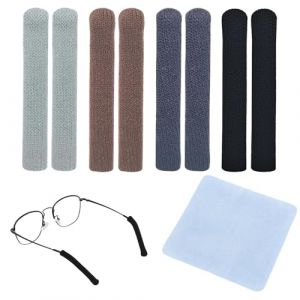 Coussinets De Lunettes en Coton Doux,Couvre-Bras De Lunettes,Coussinet Oreille Lunettes,Quatre couleurs pour s'adapter &agrave; tous les types de lunettes,Coussinets de bras antid&eacute;rapants pour lunettes. (cunsheng, neuf)