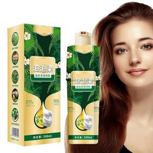 Shampoing de coloration instantanée aux Bubble - Ingrédients naturels à base de - Couleur noire organique - Coloration instantanée pour cheveux gris (yunlix, neuf)
