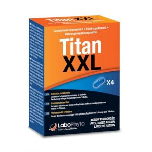 Labophyto Stimulant sexuel rapide action prolongée TITAN XXL - 4 comprimés (Stock Bureau Maison Bien-être, neuf)