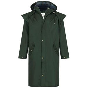 Lighthouse - Manteau de pluie long Stockman - pour homme - vert for&ecirc;t - S (Target Dry, neuf)