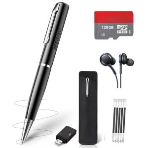 Stylo enregistreur Vocal num&eacute;rique AI &ndash; Enregistreur Vocal de Go avec Lecture, Lecteur MP3 Intelligent &agrave; r&eacute;duction du Bruit, Appareil d'enregistrement Audio pour r&eacute;union, Cours, conf&eacute;rences (128G) (ChongQingHongYingMuYeYouXianGongSi, neuf)