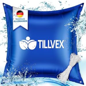 tillvex® Coussin de piscine pour l'hiver XXL 120 x 120 cm | Coussin d'air avec kit de réparation - Coussin d'hiver avec valve de sécurité - Double couture (DWD-Company, neuf)