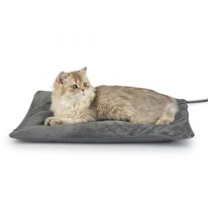 Petace Tapis Chauffant Chat d'Ext&eacute;rieur, Coussin Chauffant Chat Doux avec Cordon Anti Morsure, Tapis Chauffant Chien Gonflable, 50 x 40 cm, 40 Watts (NICLIGHT, neuf)