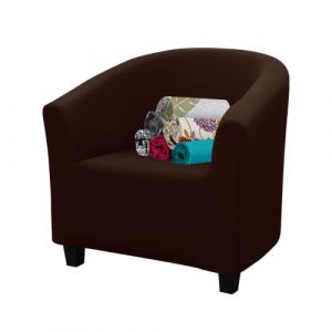 FIGOOO Housse de Fauteuil Cabriolet 1 Place Housse de Fauteuil Extensible Club Universel Amovible Lavable Couverture de Fauteuil Chesterfield Protecteur de Fauteuil pour Salon Tub Chair,Marron Fonc&eacute; (FIGOOO, neuf)