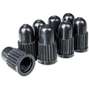 Bouchon de valve en ABS, Lot de 8, Bouchons noirs compatibles avec les valves Presta et françaises, Cache-pneus pour chambres à air de vélo, Bouchons Valve Velo, Bouchon de Valve Presta Vélo, Capuchon (Your Day Mate, neuf)