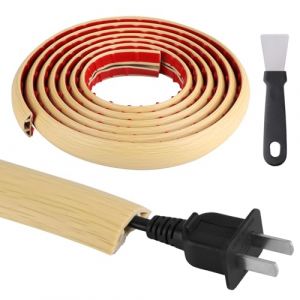 Passe-c&acirc;bles Flexible pour Sol Autocollant, Protection de c&acirc;bles de Sol en PVC, Cache-c&acirc;bles, Passe-c&acirc;bles, Cache-c&acirc;bles, Cache-c&acirc;bles pour la Maison, Le Bureau, l'entrep&ocirc;t (Bois d'&eacute;rable) (ZCZS, neuf)